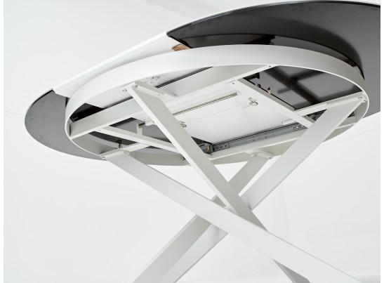 Стол TRENTO 120 HIGH GLOSS STATUARIO Белый мрамор глянцевый, керамика/ белый каркас, ®DISAUR в Каменске-Уральском