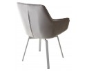 Стул MAVERICK 360 град. поворот. BLUVEL-03 LIGHT GREY, велюр/ белый каркас, в Каменске-Уральском