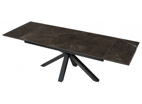 Стол ALTO 160 KL-135 Темно-серый мрамор матовый, итальянская керамика/ BLACK в Каменске-Уральском