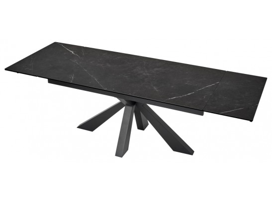 Стол ALEZIO 160 KL-135 Темно-серый мрамор матовый, итальянская керамика/ BLACK в Каменске-Уральском