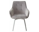 Стул MAVERICK 360 град. поворот. BLUVEL-03 LIGHT GREY, велюр/ белый каркас, в Каменске-Уральском