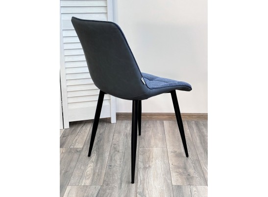 Стул CHIC 1983-86 темно-синий меланж/ RU-03 синяя сталь/ черный каркас в Каменске-Уральском