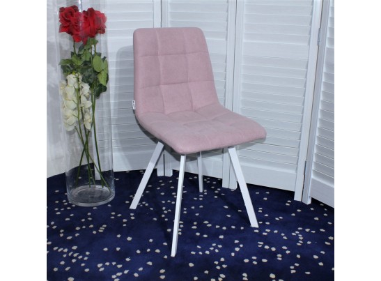 Стул CHILLI SQUARE UF860-04B сиреневый, ткань/ белый каркас в Каменске-Уральском