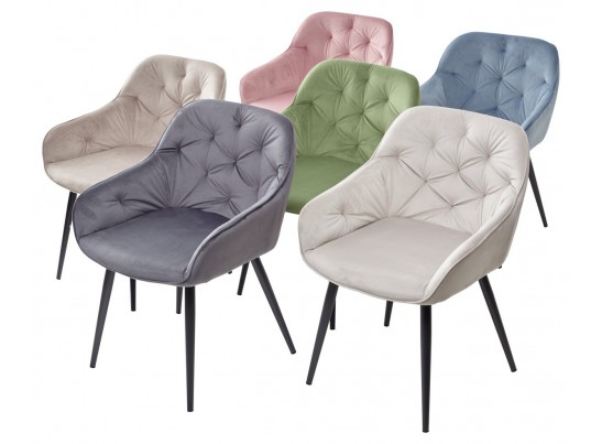 Стул BREEZE G108-10 светлый кварц/ черный каркас, велюр в Каменске-Уральском