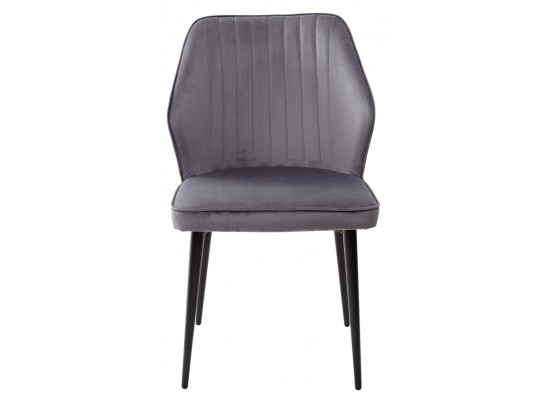 Стул SEATTLE-V СЕРЫЙ #27, велюр / черный каркас в Каменске-Уральском