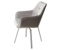 Стул MAVERICK 360 град. поворот. BLUVEL-03 LIGHT GREY, велюр/ белый каркас, в Каменске-Уральском