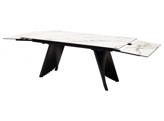 Стол IVAR 180 MARBLES KL-188 Контрастный мрамор, итальянская керамика, ®DISAUR в Каменске-Уральском
