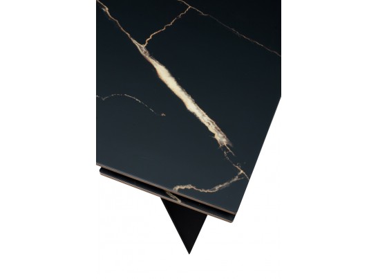 Стол Купер 160 ОБСИДИАН САТИНАТ, стекло / ЧЕРНЫЙ в Каменске-Уральском