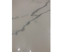 Стол CORNER 120 GLOSS STATUARIO WHITE SOLID CERAMIC / BLACK, ®DISAUR в Каменске-Уральском