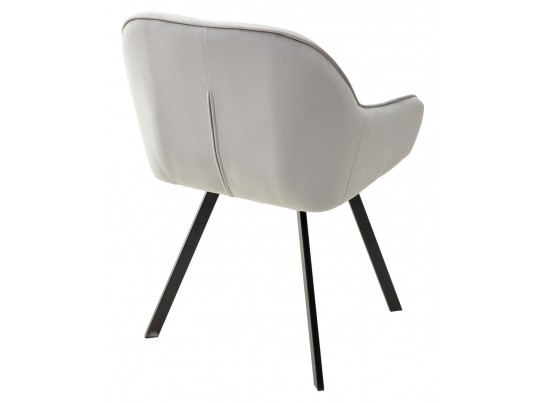 Стул GALE 360 град. поворот. BLUVEL-03 LIGHT GREY, велюр/ черный каркас, в Каменске-Уральском