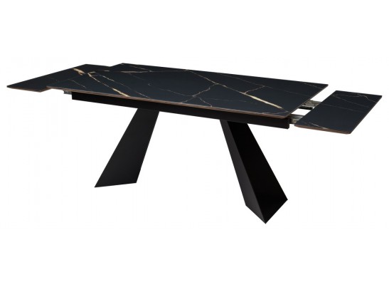 Стол Купер 160 ОБСИДИАН САТИНАТ, стекло / ЧЕРНЫЙ в Каменске-Уральском