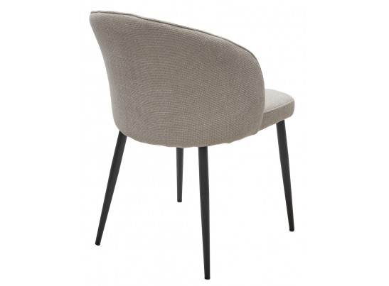 Стул GLORIA White CHACHA-140, ткань/ черный каркас, ®DISAUR в Каменске-Уральском