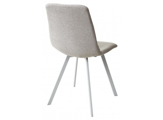 Стул ELLEN WZ2042-02 светло-бежевый фактурный велюр / RU-09 серо-бежевый / белый каркас в Каменске-Уральском