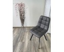 Стул CHILLI SQUARE HK017-11 темно-серый, PU/ черный каркас в Каменске-Уральском