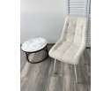 Стул CHIC WZ2042-01 молочный фактурный велюр/ белый каркас в Каменске-Уральском