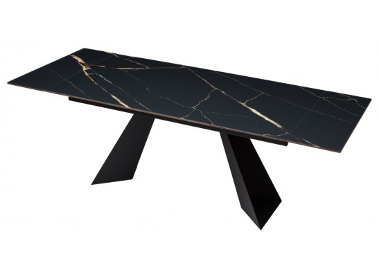 Стол Купер 160 ОБСИДИАН САТИНАТ, стекло / ЧЕРНЫЙ в Каменске-Уральском