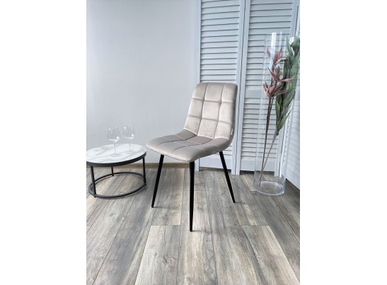 Стул CHILLI G062-37 серый шелк, велюр / черный каркас в Каменске-Уральском