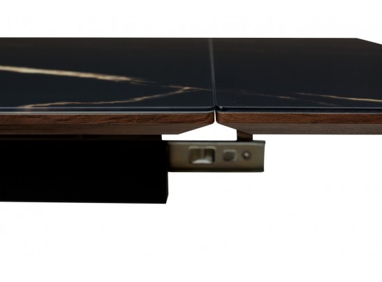 Стол Купер 160 ОБСИДИАН САТИНАТ, стекло / ЧЕРНЫЙ в Каменске-Уральском