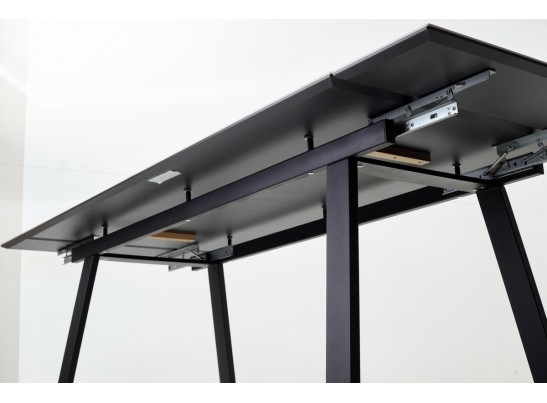 Стол Франк 200 Белый мрамор, керамика / черный каркас в Каменске-Уральском