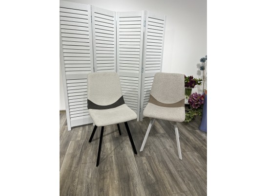 Стул ELLEN WZ2042-02 светло-бежевый фактурный велюр / RU-09 серо-бежевый / белый каркас в Каменске-Уральском