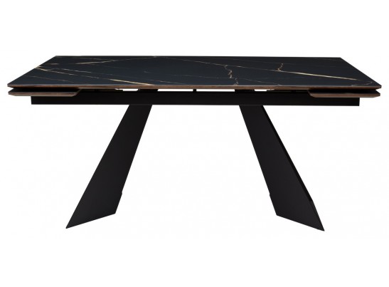 Стол Купер 160 ОБСИДИАН САТИНАТ, стекло / ЧЕРНЫЙ в Каменске-Уральском