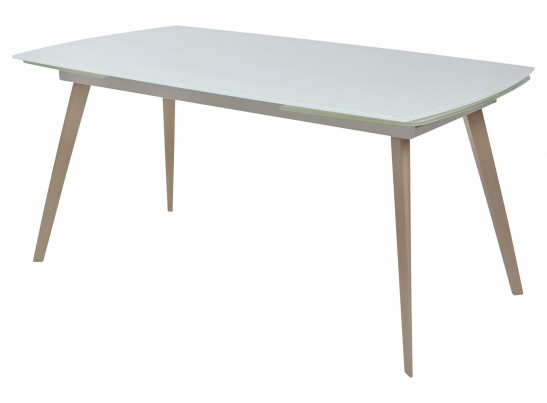 Стол ELIOT 140 Super white glass+Wood в Каменске-Уральском