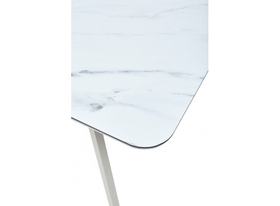 Стол ARUBA 160 GREY-WHITE/ WHITE глазурованное стекло в Каменске-Уральском