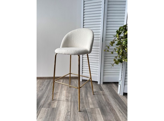 Барный стул GLADE NINI-01 Белый, teddy / золотой каркас в Каменске-Уральском