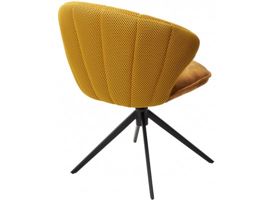 Стул ASTRA 360 град. поворот Желтый Sonic 68 ткань / 7525-132 велюр / черный каркас, ®DISAUR