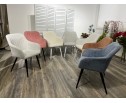 Стул BRANDY WZ2042-01 молочный фактурный велюр / белый каркас в Каменске-Уральском