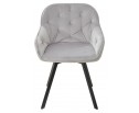 Стул GALE 360 град. поворот. BLUVEL-03 LIGHT GREY, велюр/ черный каркас, в Каменске-Уральском