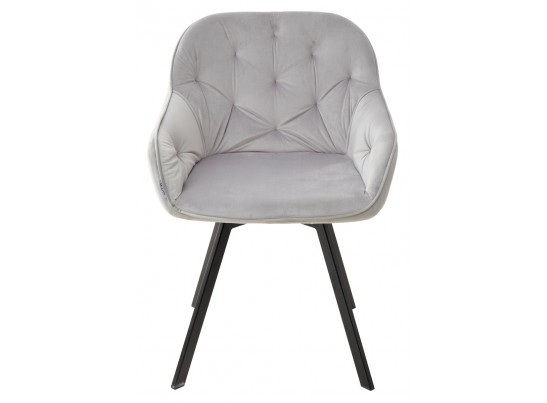 Стул GALE 360 град. поворот. BLUVEL-03 LIGHT GREY, велюр/ черный каркас, в Каменске-Уральском