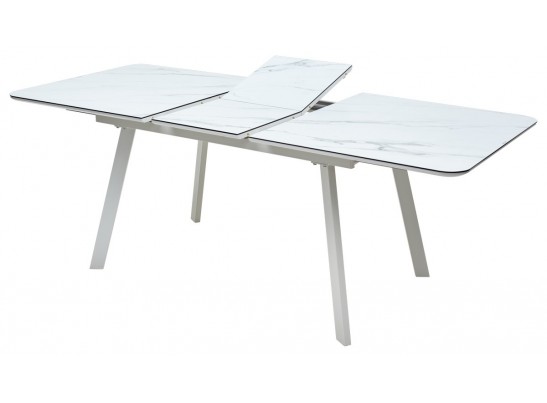 Стол ARUBA 160 GREY-WHITE/ WHITE глазурованное стекло в Каменске-Уральском