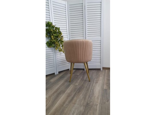 Стул МОНЕ ZIZI 605 Латте, велюр / Золотой каркас в Каменске-Уральском