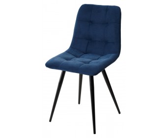 Стул CHILLI-Q синий #29, велюр / черный каркас, 4 шт/ 1 к, 