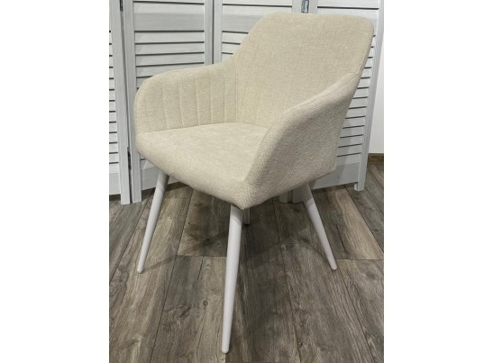 Стул BRANDY WZ2042-01 молочный фактурный велюр / белый каркас в Каменске-Уральском