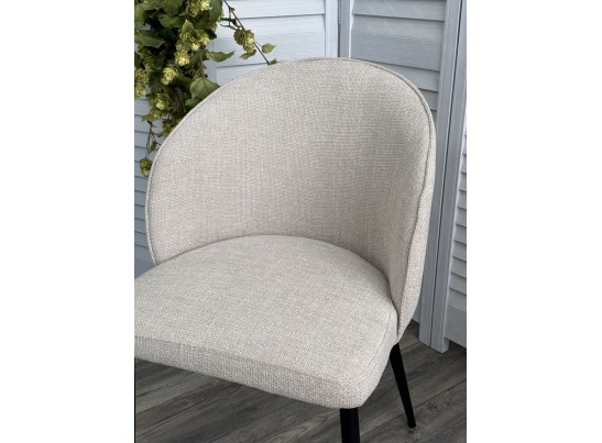 Стул GLORIA White CHACHA-140, ткань/ черный каркас, ®DISAUR в Каменске-Уральском