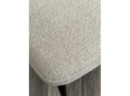 Стул GLORIA White CHACHA-140, ткань/ черный каркас, ®DISAUR в Каменске-Уральском