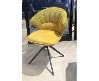 Стул ASTRA 360 град. поворот Желтый Sonic 68 ткань / 7525-132 велюр / черный каркас, ®DISAUR