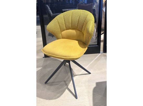 Стул ASTRA 360 град. поворот Желтый Sonic 68 ткань / 7525-132 велюр / черный каркас, ®DISAUR