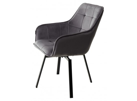 Стул MAVERICK 360 град. поворот. BLUVEL-14 GREY/ черный каркас, в Каменске-Уральском