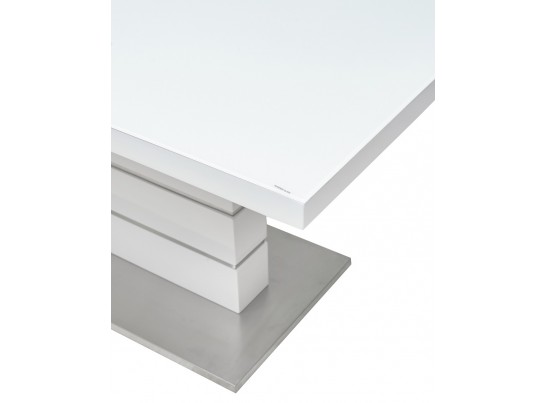 Стол QUADRO 140 WHITE GLASS белый глянец в Каменске-Уральском