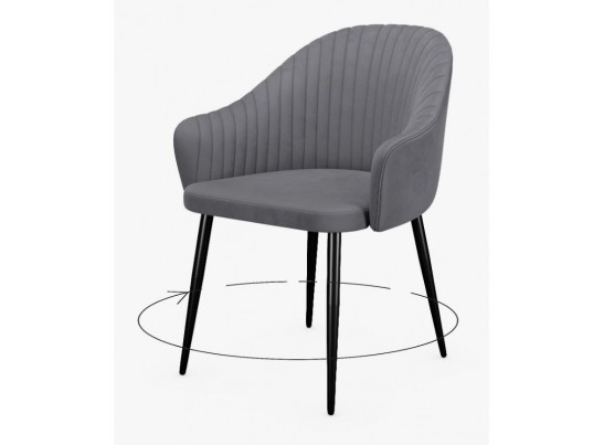 Стул AVIOR, 360 град. поворот. B5 Капучино, велюр / черный каркас, в Каменске-Уральском