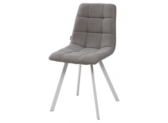 Стул CHILLI SQUARE UF860-08B серый, ткань / белый каркас в Каменске-Уральском