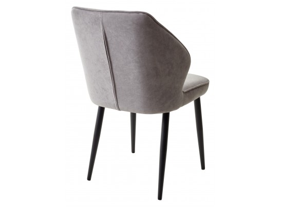 Стул VENA, цвет B22 Серый, велюр/ черный каркас в Каменске-Уральском