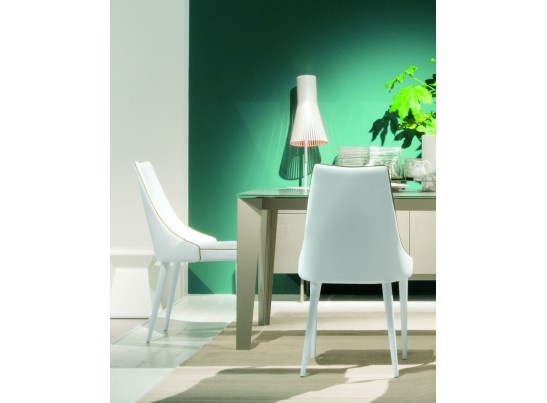 Стул CLARA 40.11 (TR505 white with sand cordonet, экокожа) в Каменске-Уральском