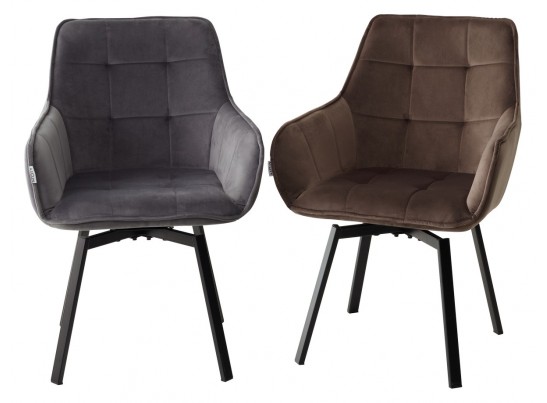 Стул MAVERICK 360 град. поворот. BLUVEL-14 GREY/ черный каркас, в Каменске-Уральском