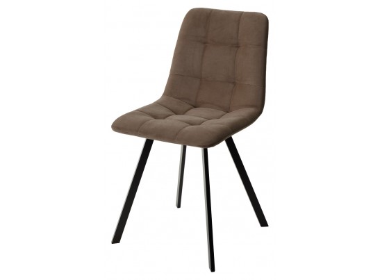Стул CHILLI-Q SQUARE молочный шоколад #12, велюр / черный каркас, 4 шт./1 к, в Каменске-Уральском