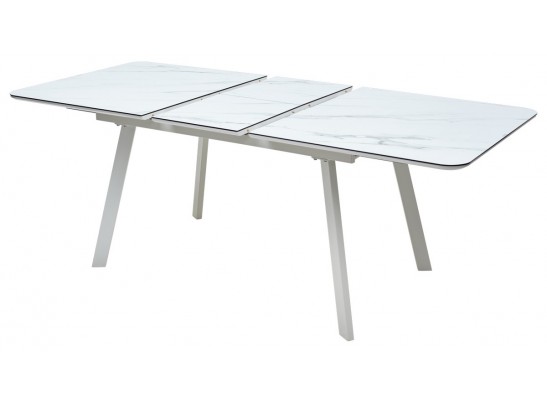 Стол ARUBA 160 GREY-WHITE/ WHITE глазурованное стекло в Каменске-Уральском
