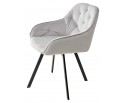 Стул GALE 360 град. поворот. BLUVEL-03 LIGHT GREY, велюр/ черный каркас, в Каменске-Уральском